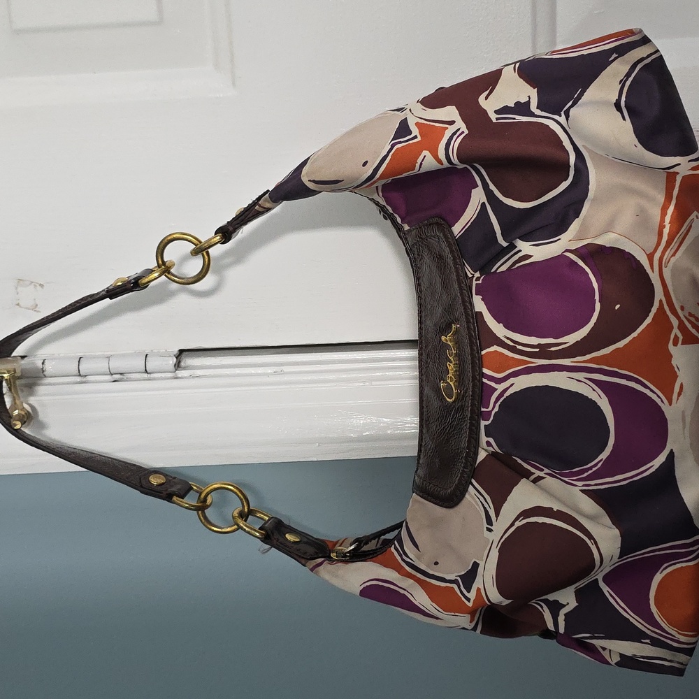 CoachCoach Multicolor Signature Satin Ashley Satchel